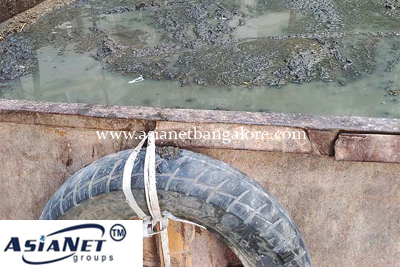sewage pit clearing
